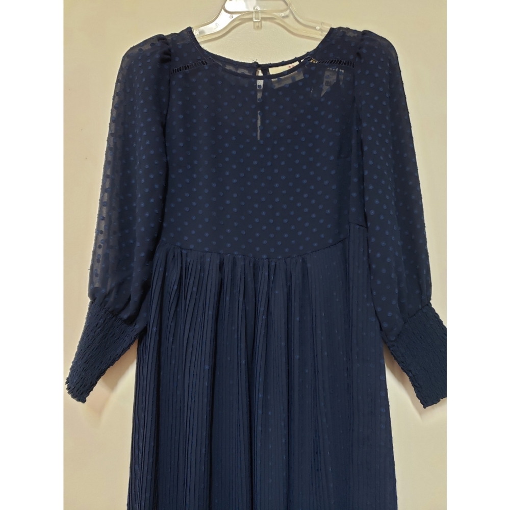 Maeve by anthropologie blue pleated tunic - Picture 3 of 6